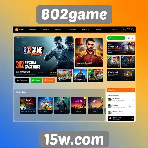 Interface do usuário do site 802game é intuitiva